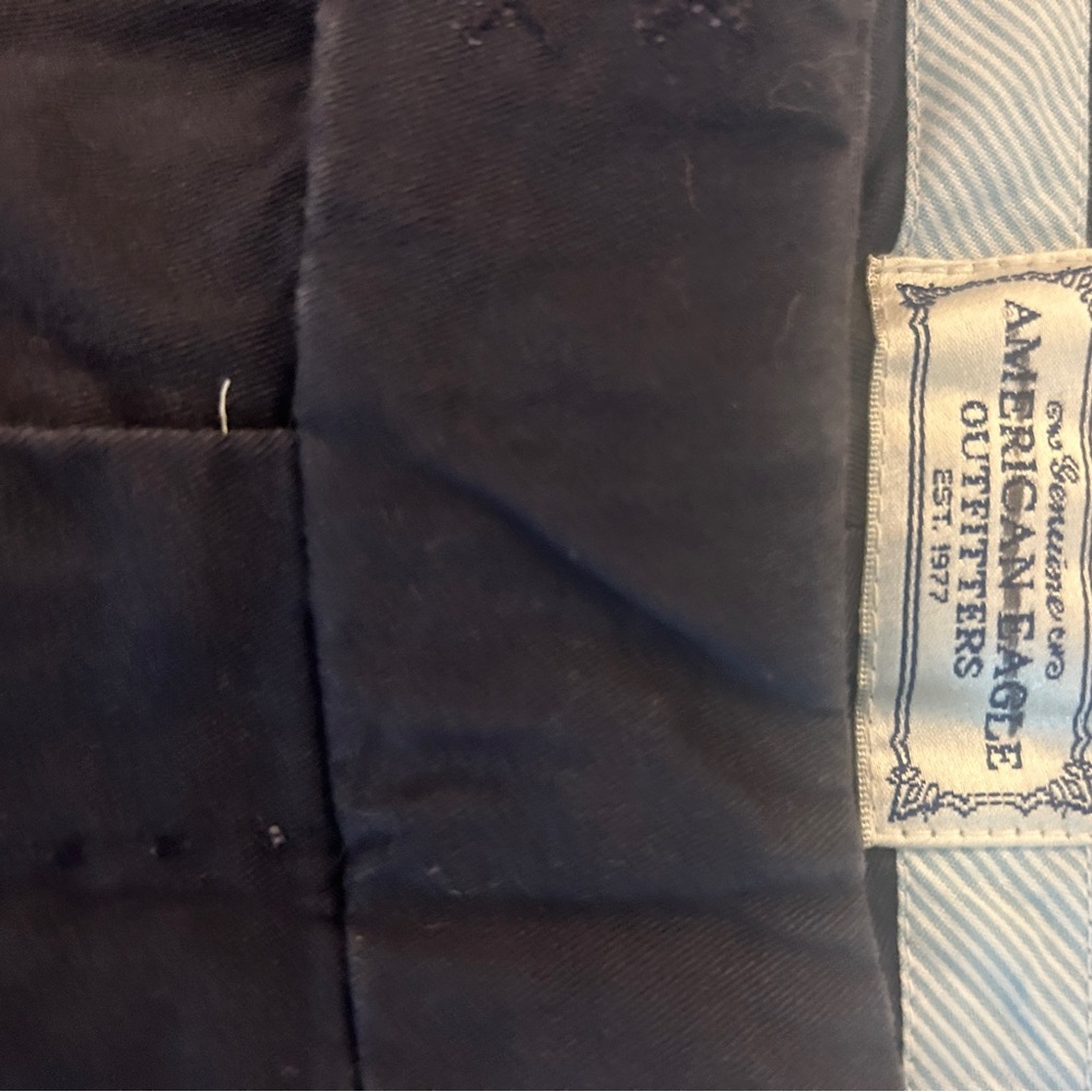 American Eagle Outfitters Navy Flare chinos size 12 long inseam new without tags - Picture 4 of 4